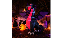 Inflatable Dragon with Pumpkin Giant Inflatable Dragon Spooky Halloween Decoration for Yard