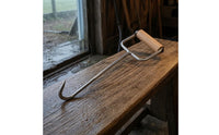 Light-Colored Grip Pad Metal Hay Bag Hook Rectangular Handle Hay Bag Hook Straight Shaft