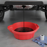18L Large Capacity Deep Oil Drain Pan Reinforced Structure Heavy Duty Oil Pan Thickened Design Automotive Tool Long-Lasting Plastic for Auto Repair Workers, Mechanics, Garage