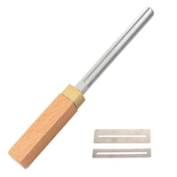 Square Guitar Fret File with Wooden Handle, Four-Sided, Coarse and Fine Grit