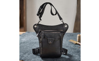 Rugged Crossbody Bag with Adjustable Strap Handsunrestricted Leather Bag with Adjustable Strap Compact Organized for Cycling