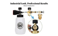 2 Pieces Universal Thread Brass Foam Cannon Nozzle Long-Lasting 1.1mm Orifice Nozzle Wide Compatibility for Car Detailers, DIY Enthusiasts