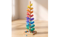 Wooden Music Tree with Beads Sensory Marble Run Colorful for Classroom, Toddlers