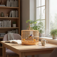 Round Bird Enclosure Easy to Clean Plastic Bird Enclosure Sturdy for Indoor