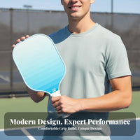 Pickleball Paddle Long-Lasting Fiberglass Pickleball Racket Mesh Structure Center Paddle Large Sweet Area Ergonomic Grip