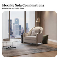 3 Pieces 3 Piece Wooden Frame Couch Set Light Luxury Design Lounge Suite North American design Household Furniture for Families, Living Room, Reception Area