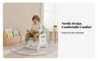 High Back Support Adjustable Height child's Chair Ergonomic Design Adjustable Toddler Chair Sturdy & Stable kids' Furniture Easy to Clean for Children, Toddlers, Reading, Studying, Nursery, Playroom