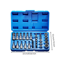 34 Pieces Socket Wrench Kit Practical Socket Set with Case Rust-Resistant Tool Kit with Storage Case for Mechanics, Workshop