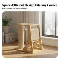 Allunified Design Activity Station with Transparent Dome Space-Saving Elevated Feline Bed Multifunctional Pet Furniture Scratch-Resistant for Felines, Kitten Owners, Kittens, Indoors, Living Room, Bedroom, Adjacent to a Window