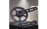 Bike Crankset with Guard Plate Low-Maintenance Belt Drive Crankset High Strength Crank Arm Set for Kids