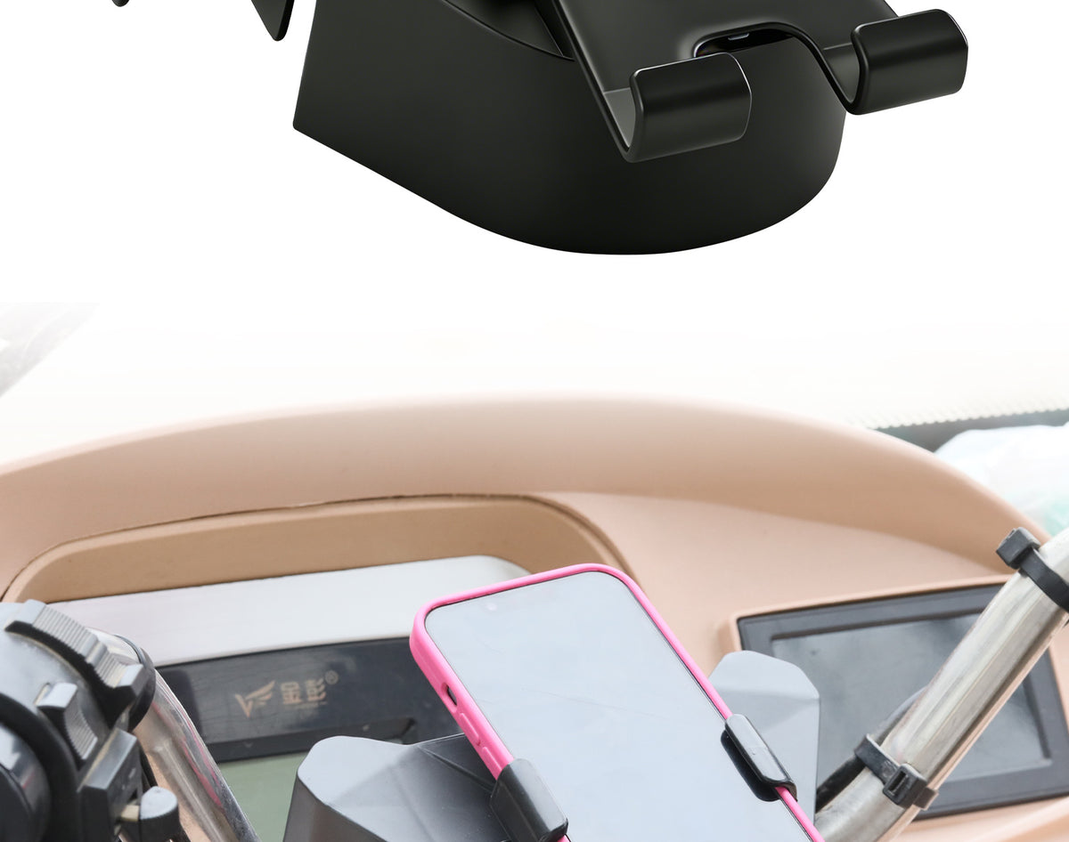 Universal Handlebar Dust Cover with Phone Holder for Electric Tricycles