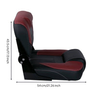 Weather Resistant High Back Boat Seat Ergonomic Backrest Low Back Boat Seat Easy to Clean for Anglers, Boating