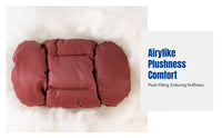 Car Headrest, Genuine Leather Breathable Neck Pillow, All-Season, Soft Cotton Filling, Ergonomic Support