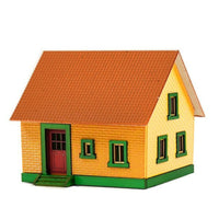 Assembled Miniature House Compact House Model with Pitched Roof Warm Diorama for Hobbyists, Village Scenes