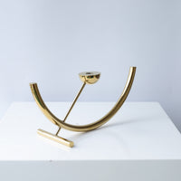 Stainless Steel Candle Holder Minimalist Decor Piece Angled Support