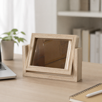 Wooden Photo Frame 4x6 Inch Double Sided Desktop Photo Stand New Chinese Style Design For Family Photos