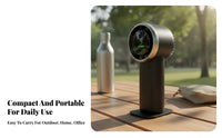 Powerful Airflow Handheld Turbo Fan Compact Design USB Fan with Digital Display Lightweight Cooling Device Long Battery Life for Travelers, Commuters, Students, Outdoor, Travel, Camping, Office