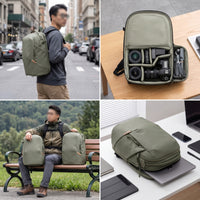 Camera Backpack Clamshell Camera Backpack with Laptop Compartment Shielded for Photographers, Travel