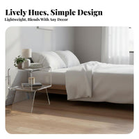 Modern Design C-Shaped Acrylic Table Minimalist design Nightstand Space-Saving Home Furnishing Multi-Functional for Apartment Dwellers, Homeowners, Adults, Bedroom, Living Room, Small Spaces, Entryway