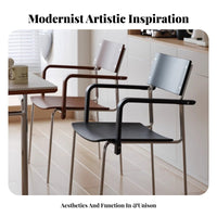 Modern Design Metal Frame Armchair Versatile Use Dining Chair Ergonomic Design Household Furniture Easy Assembly for Apartment Dwellers, Adults, Homeowners, Living Room, Home Office, Bedroom, Reading Nook