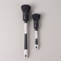 2 Pieces Car Detailing Brush Set Non-Scratch Car Detailing Brush with Gentle Bristles Compact