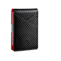 Electronic Security Blocking Carbon Fiber Bifold Wallet Long-Lasting Slim Bifold Wallet Lightweight Front Pocket Card Holder