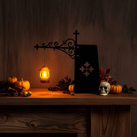 Library Lantern Sconce Vintage Wall Lamp with Bracket Enduring Brightness for Reading Corner