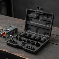 19 Pieces Socket Tool Set in Carrying Case Molded Tools Sturdy for Mechanics