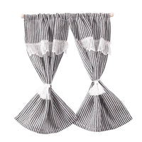 DIY Friendly 1:12 Scale Striped Curtains Realistic Feature 1:12 Scale Window Drapes Easy Installation for Doll Collectors, Children