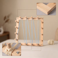 Yarn Winding Frame Square Yarn Winder with Pegs Weaving Frame with Pegs Sturdy Weaving Ball Winder Small for Knitters, Knitting