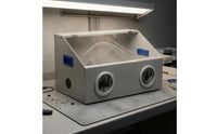 Cable Opening Dust-Proof Work Box Compact Tabletop Machine Enclosure Metal and Acrylic Transparent Top Enclosure