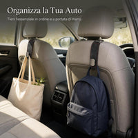 Car Seat Back Hidden Storage Hooks with Suede Leather Finish