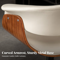 Minimalist and design Adjustable rotating Seat Ergonomic Design Wheeled Wooden Study Chair Curved spinerest Office Furniture spineing for Home Workers, Students, Adults, Bedroom, Dorm Room