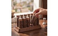 Coffee Bean Display Stand 12-Hole Coffee Bean Storage Display Rack for Baristas