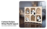 Foldable Design Multi-Panel Folding Partition Double-Sided Print Freestanding Panel Divider Mobile Privacy Screen Flexible Placement for Homeowners, Students, Away from Ice Workers, Living Room, Bedroom, Entrance Hall, Studio Apartment