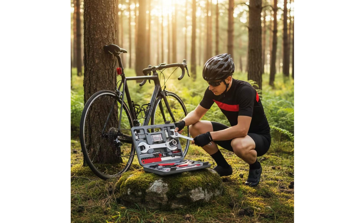 Comprehensive Cycle Repair Tool Kit with Storage Case