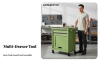 360° Swivel Casters Mobile Tool Cabinet Large Capacity Rolling Tool Chest with Drawers Effortless Ball-Bearing Slides Metal Workshop Trolley Powder Coated Finish for DIY Enthusiasts, Craftsmen, Technicians, Repair Shop, Warehouse, Basement