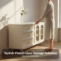 chest Desk Combo French design Multi-Drawer Dressing Console Integrated Storage Multifunctional Design for Women, Home Office