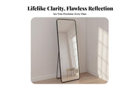 Modern Minimalist Design Floor Standing Mirror Versatile Placement without Cost Standing Full Body Mirror HD Reflection Home Decor Crystal-Clear for Fashion Enthusiasts, Homeowners, Dormitory, Living Room, Entryway, Cloakroom