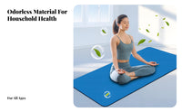 Odorless Stretching Mat Low Odor Thick Stretching Mat Shock Absorbing for Children, Beginners, Home, Gym, Studio