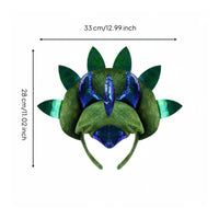 Triceratops Headband Photo Prop Triceratops Costume 3D Design Dinosaur Cosplay Accessories for Adults, Women