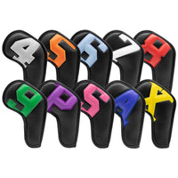 PU Golf Iron Head Cover Set (10 Pieces)