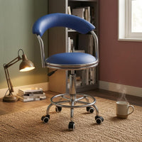 Rolling Bar Stool Foot Footrest Swivel Bar Stool Thick Seat Cushion