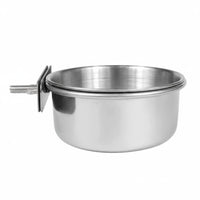 Rustproof Parrot Feeding Cup Easy to Clean Stainless Steel Bird Bowl Long-Lasting Bird Cage Bowl Dishwasher Safe for Parrots, Birds, Aviary