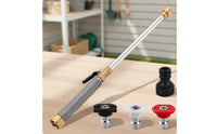 High-Pressure Washer Attachment with Interchangeable Nozzles Garden Hose Nozzle Cleaning Attachment Metal Cleaning Tool