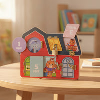 Busy Board with Wooden Board Preschool Motor Skills Toy for Young Children