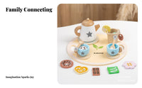 Role-Playing Fun Afternoon Tea Playset Encourages Creativity Afternoon Tea Toy Develops Fine Movement Skills Play Food Set Realistic Design for Children, Preschoolers, Toddlers