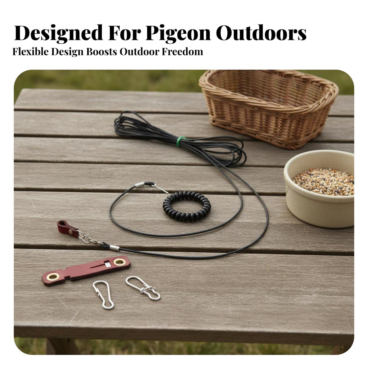 Ultra-Light Pigeon Leash Lightweight Anti-Lost Bird Rope Portable for Walking, Outdoor Activities, Backyard