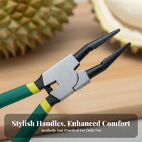 Durian Opener Tool Easy to Use Durian Shell Splitter Labor-Saving Fruit Ing Pliers for Home Cooks, Restaurant
