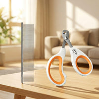 Dog Grooming and Cat Grooming Tool with Dual-Density Teeth, Stainless Steel Dog Comb, Universal Detangling Comb for Long Haired Cats, 1 Pack